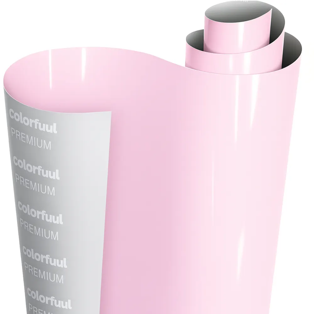 لفافة فينيل لفافة سيارة وردية لامعة