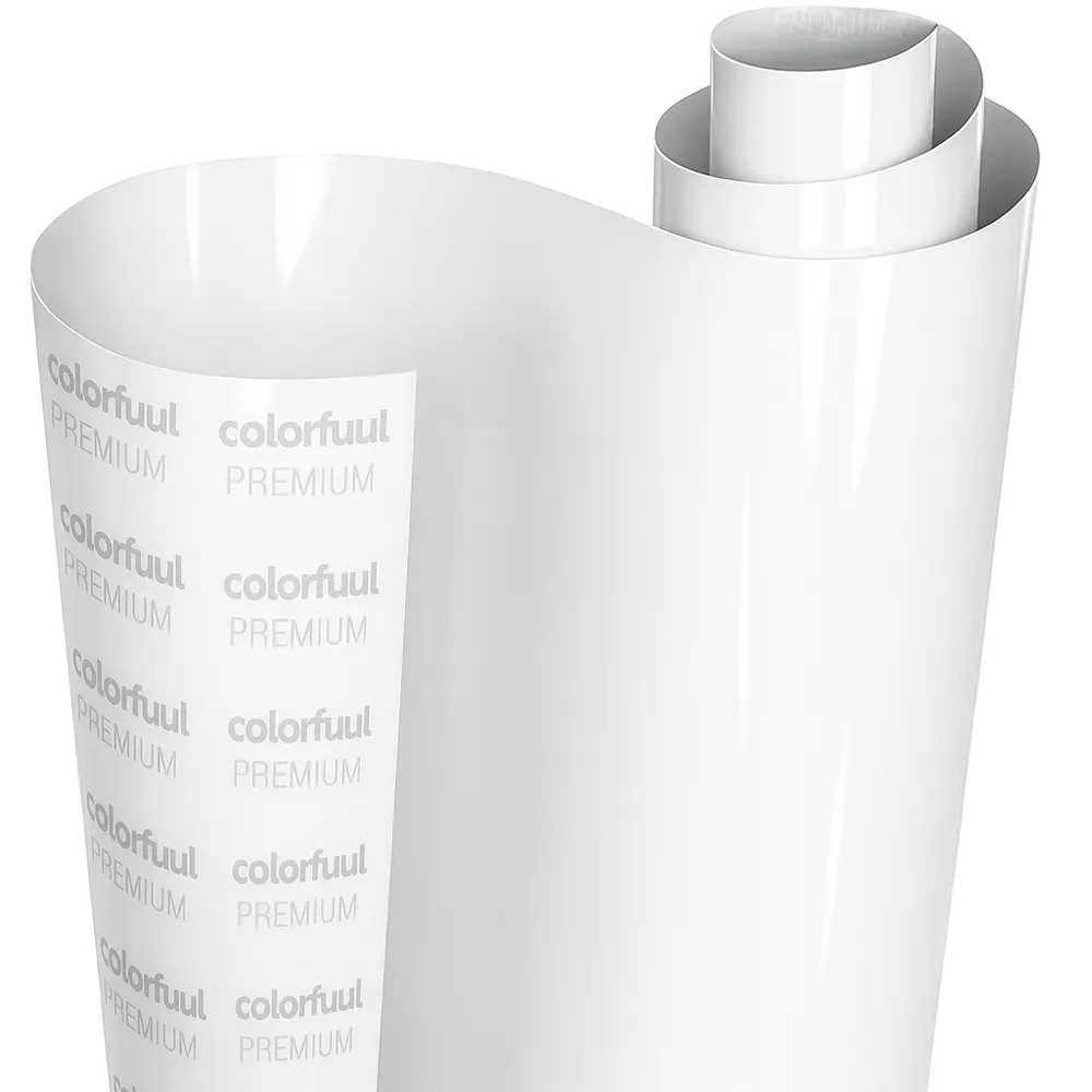 لفافة لفافة سيارة بيضاء فائقة اللمعان من الفينيل