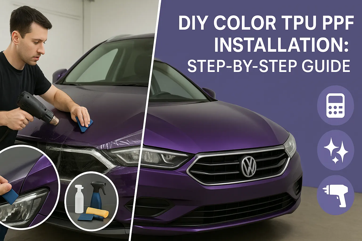 تركيب PPF بلون DIY