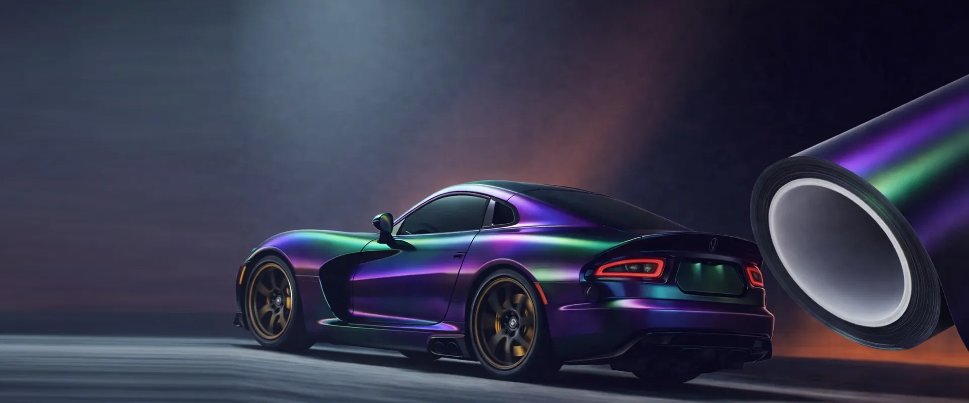 بنفسجي أخضر متلألئ.